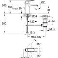 Grohe Eurosmart Cosmo Izlietnes jaucējkrāns, 23325 000