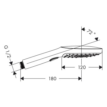 Душевая трубка Hansgrohe Raindance Select E 120 3jet, матовый черный