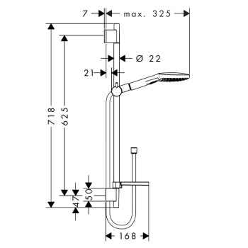 Dušas Komplekts Hansgrohe Raindance Select E120 3jet26620000