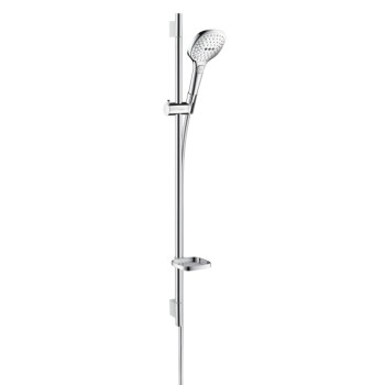 Dušo komplektas Hansgrohe Raindance Select E120 3jet Unica'S Puro, 900 mm, baltas/chromas