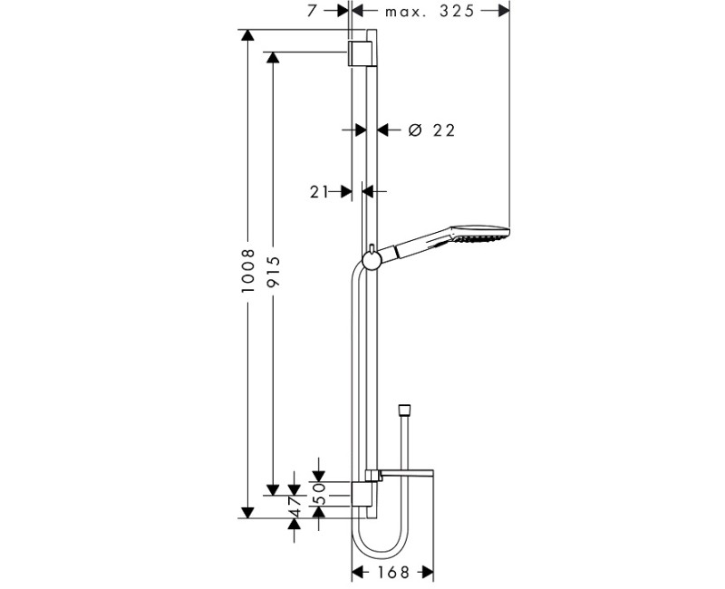 Hansgrohe Raindance Select E120 3jet dušas komplekts 26621400