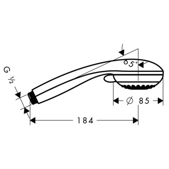 Dušas klausule Hansgrohe Crometta 85 Multi 28563000