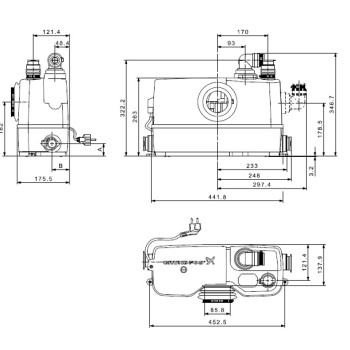 Канализационная насосная установка SOLOLIFT2 WC-3(97775315)
