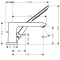 Hansgrohe Metris 3-daļīgs vannas jaucējkrāns, 31190000