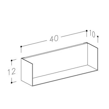 KAME Полка для ванной комнаты 40см, AC1701-40/W/BL