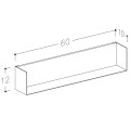 KAME Полка для ванной комнаты 60см, AC1701-60/W/WH