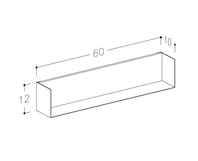 KAME Полка для ванной комнаты 60см, AC1701-60/W/WH