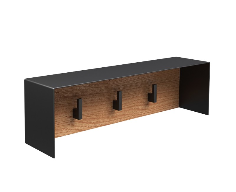 KAME Vannas istabas pakaramais 40cm, 3 āķi AC1702-40/W/BL