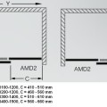 Roth Душевые двери раздвижные AMD2 1500 mm