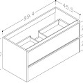 Kame City Шкафчик под раковину 100cm, BU/10-3DR/1P1