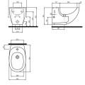 Grohe Bau Ceramic Piekaramais Bidē, 39433000
