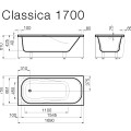 Vispool Прямоугольная ванна CLASSICA 170x75