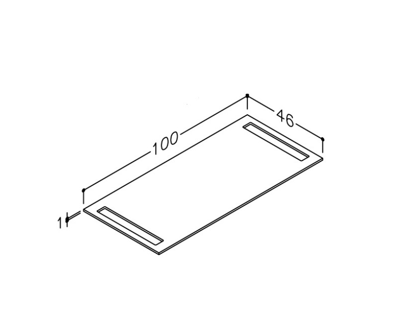 Kame Компактная столешница из HPL 100см, WP-2/8-3/H12