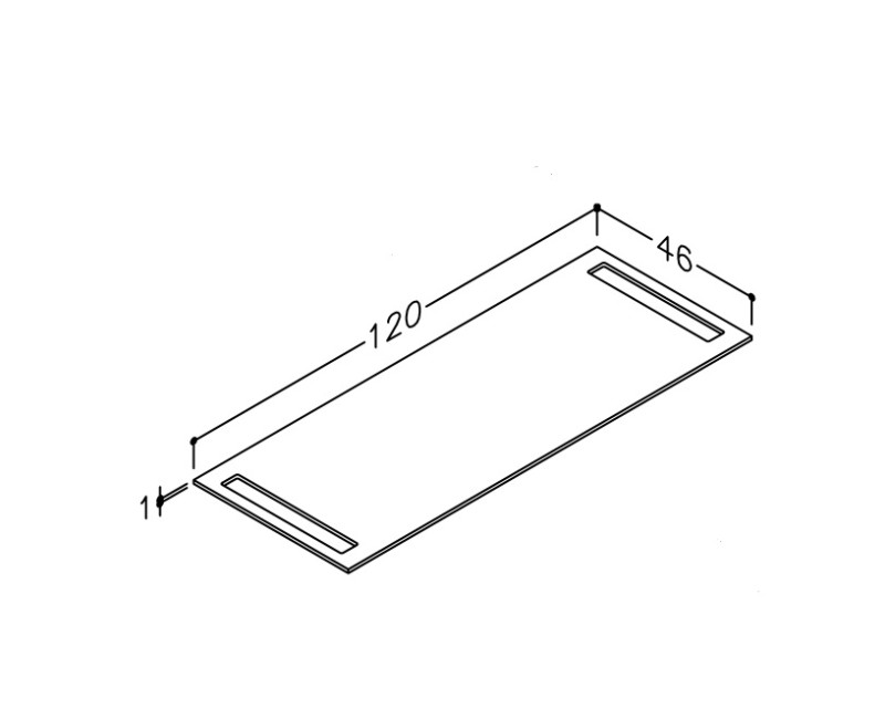 Kame Kompakta HPL stalviršis 120 cm, WP-2/10-3/H11