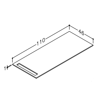 Darba virsma Kame Universal ar dvieļu turētāju HPL 110cm, Sand stone WP-1/10-3/H15