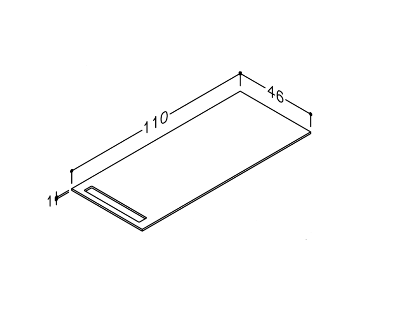 Kame Компактная столешница из HPL 110см, WP-1/10-3/H15