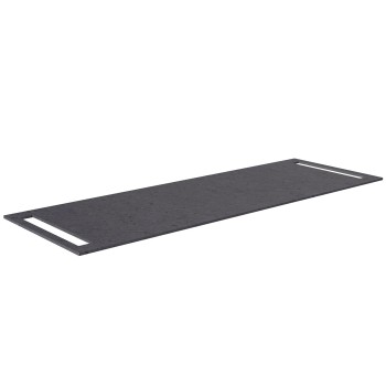 Darba virsma Kame Universal HPL ar 2 dvieļu turētājiem 140cm, Black moon WP-2/12-3/H11