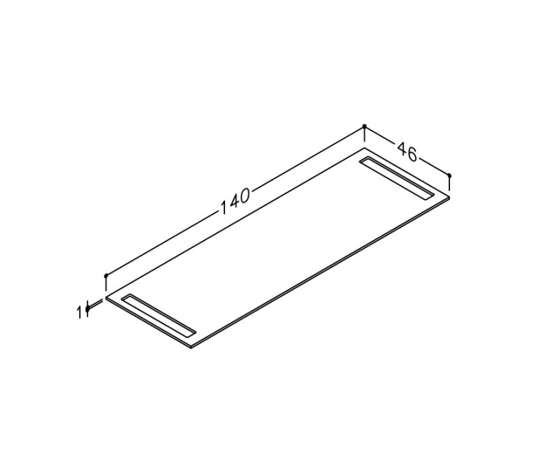 Kame Kompakta HPL stalviršis 140 cm, WP-2/12-3/H12