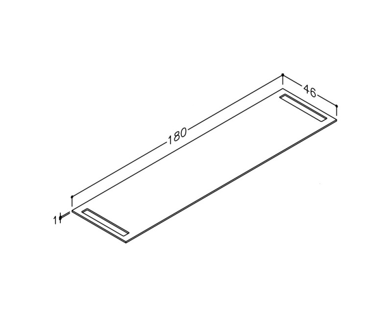 Kame Kompakta HPL stalviršis 180 cm, WP-2/16-3/H12
