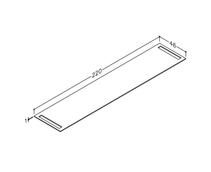 Kame Kompakta HPL stalviršis 220 cm, WP-2/20-3/H15