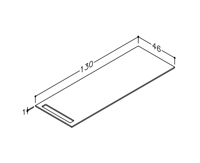 Kame Компактная столешница из HPL 130см, WP-1/12-3/H12