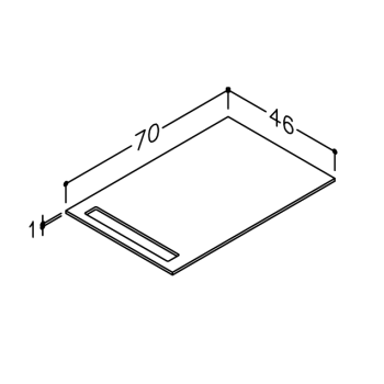 Darba virsma Kame Universal ar dvieļu turētāju HPL 70cm, Sand stone WP-1/6-3/H15