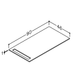 Kame Компактная столешница из HPL 90см, WP-1/8-3/H15