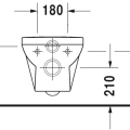Duravit DuraStyle Basic Rimless Piekaramais WC ar SC vāku, 45620900A1