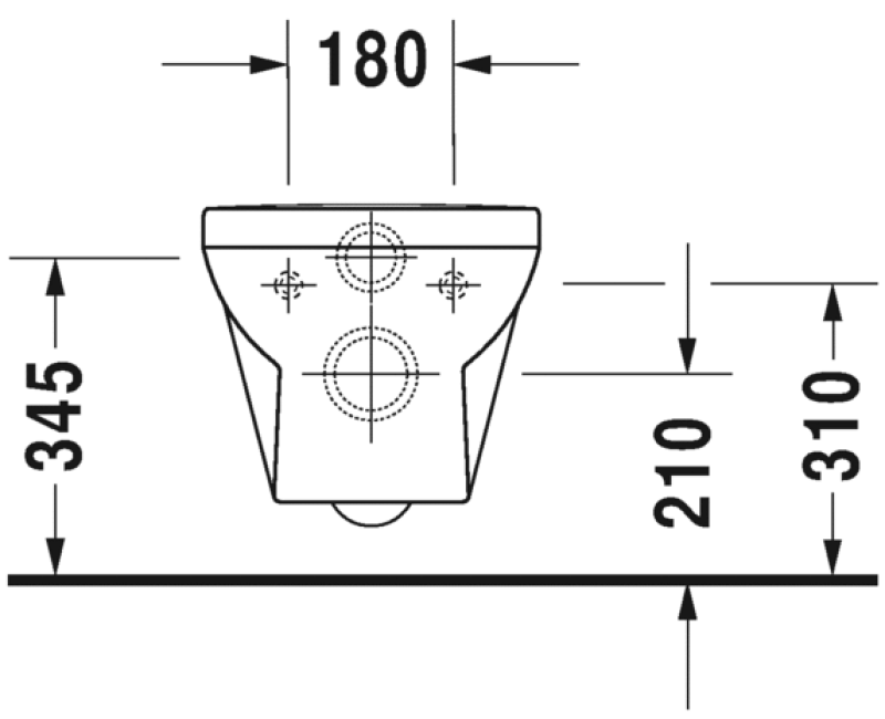 Duravit DuraStyle Basic Rimless Piekaramais WC ar SC vāku, 45620900A1