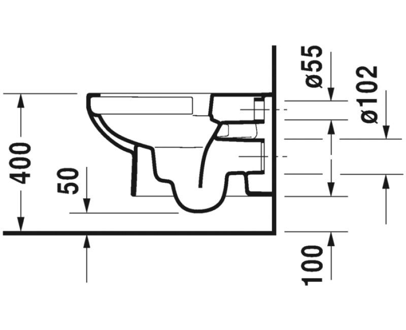 Duravit DuraStyle Basic Rimless Piekaramais WC ar SC vāku, 45620900A1