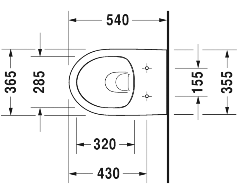 Duravit DuraStyle Basic Rimless Piekaramais WC ar SC vāku, 45620900A1