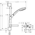 Hansgrohe Душевая система Croma 100 Vario/Ecostat 27034