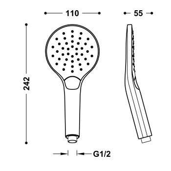 Dušo galvutė TRES ECO-DROP, 29963112NM