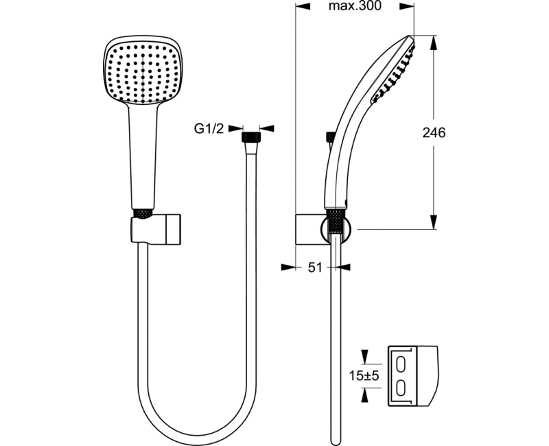 Ideal Standard Rokas Duša Idealrain Cube 100mm, B0019AA