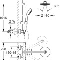 Grohe dušas komplekts New Tempesta Cosmopolitan System 160 27922