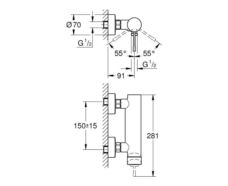 Grohe ESSENCE Смеситель для душа, 33636AL1
