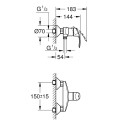 Grohe Eurosmart New Dušas jaucējkrāns, 33555002