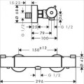 Hansgrohe Ecostat 1001 CL Dušas termostats, hroms 13211000