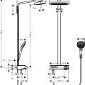 Dušo sistema Hansgrohe Raindance Select E300 3jet 27127000