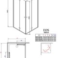 Radaway Taisnstūrio dušas kabina Eos KDD-B 100x90