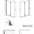 Radaway Шторка на ванну Essenza New PND 120 cm