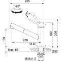Virtuves izlietnes maisītājs FRANKE ORBIT, 115.0569.461