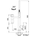 FRANKE VITAL Кухонный смеситель с краном фильтрованой воды, 120.0621.313