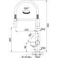 FRANKE VITAL Кухонный смеситель с краном фильтрованой воды, 120.0621.313