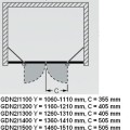Roltechnik Veramās dušas durvis GDN2 1300mm