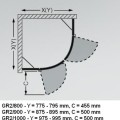 Roth Душевой уголок полукруглый GR2 100cm