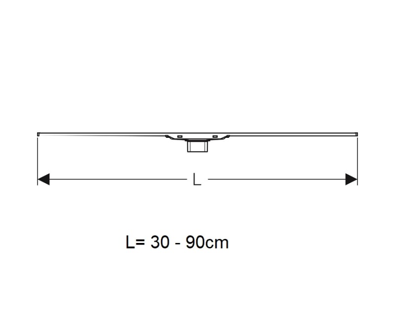Geberit CleanLine20 Dušas kanāls 30-90cm, 154.450.KS.1