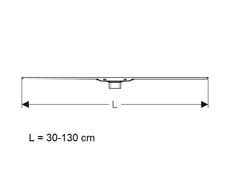 Geberit CleanLine20 Дренажный канал 30-130cm, 154.451.KS.1