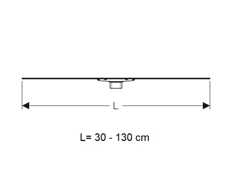 Geberit CleanLine60 Dušas kanāls 30-130cm, 154.459.00.1
