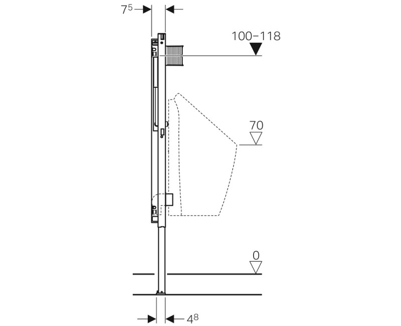 Geberit Duofix pisuaro montavimo rėmas, 111.676.00.1